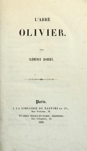 Cover of: L'abbé Olivier