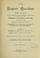 Cover of: The Regent's questions, 1866 to 1876, being the questions for the preliminary examinations for admission to the University of the state of New York