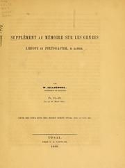 Cover of: Supplément au mémoire sur Les genres Liriope et Peltogaster, H. Rathke by Wilhelm Lilljeborg