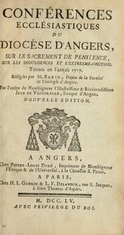 Cover of: Conférences ecclésiastiques du Diocèse d'Angers by 