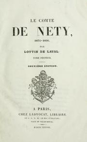 Cover of: Le comte de Nety: 1074-1086