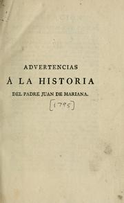 Cover of: Advertencias á la historia del padre Juan de Mariana