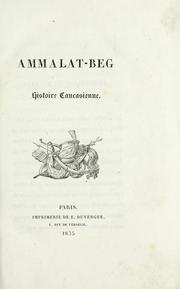 Cover of: Ammalat-Beg: histoire caucasienne