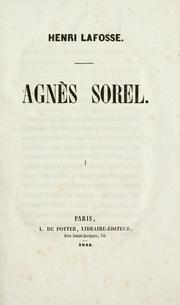 Cover of: Agnès Sorel