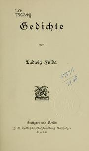 Cover of: Gedichte