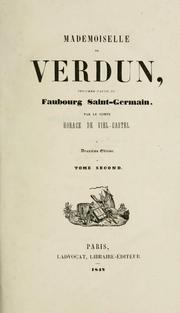 Cover of: Mademoiselle de Verdun by Viel-Castel, Horace comte de