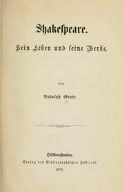 Cover of: Shakespeare by Rudolf Genée