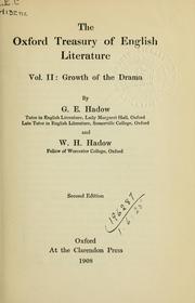 Cover of: The Oxford treasury of English literature by Grace Eleanor Hadow