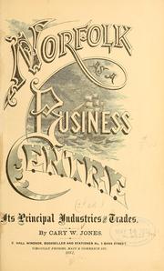 Cover of: Norfolk as a business centre by Cary W. Jones