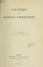 Cover of: Colonies and colonial federations