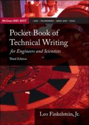 Cover of: Pocket Book of Technical Writing for Engineers & Scientists (McGraw-Hill's Best--Basic Engineering Series and Tools) by Leo Finkelstein