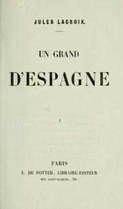 Cover of: Un grand d'Espagne