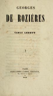 Cover of: Georges de Rozières