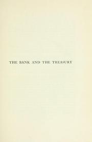 Cover of: bank and the Treasury