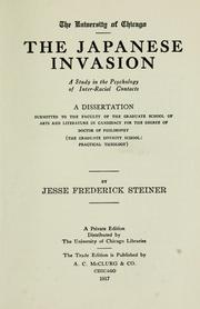 Cover of: The Japanese Invasion: a study in the psychology of inter-racial contacts