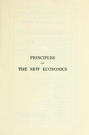 Cover of: Principles of the new economics | Lionel Danforth Edie