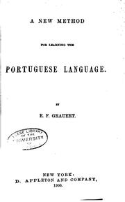 Cover of: A new method for learning the Portuguese language