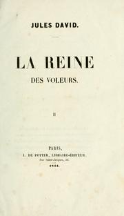 Cover of: La reine des voleurs by Jules A. David