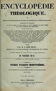 Cover of: Dictionnaire de géographie sacrée et ecclésiastique by L. Benoist de Matougues