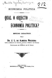 Cover of: Economia politica: Qual o objecto da economia politica?