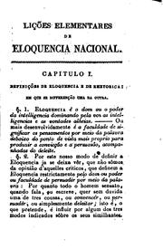 Lições elementares de eloquencia nacional by Francisco Freire de Carvalho