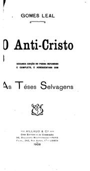 Cover of: O Anti-Christo by Gomes Leal