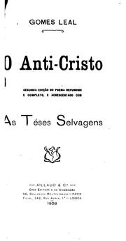 Cover of: O Anti-Christo by Gomes Leal, Gomes Leal