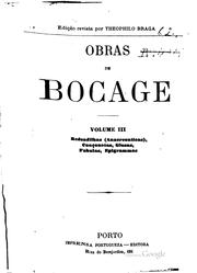 Cover of: Obras poeticas de Bocage by Manuel Maria Barbosa du Bocage
