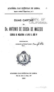 Cover of: Pamphlets on Antonio de Souza de Macedo by Prestage, Edgar