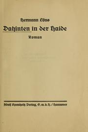 Cover of: Dahinten in der Haide by Hermann Löns