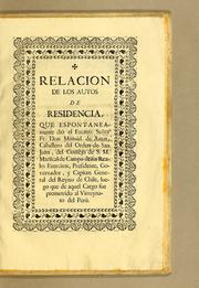 Cover of: Relacion de los autos de residencia by Manuel de Amat y Junient