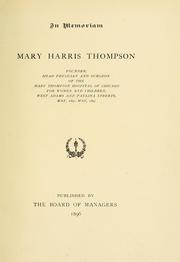 In memoriam: Mary Harris Thompson