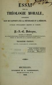 Cover of: Essai sur la théologie morale by Pierre Jean Corneille Debreyne