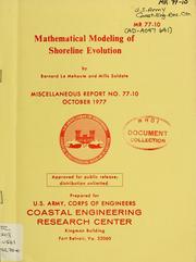 Cover of: Mathematical modeling of shoreline evolution