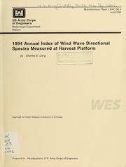 Cover of: 1994 annual index of wind wave directional spectra measured at Harvest Platform