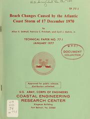 Cover of: Beach changes caused by the Atlantic Coast storm of 17 December 1970