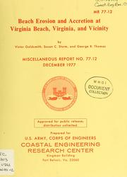Cover of: Beach erosion and accretion at Virginia Beach, Virginia and vicinity by Victor Goldsmith