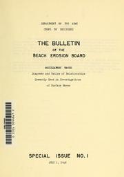 Cover of: Bulletin of the Beach Erosion Board: Special issue