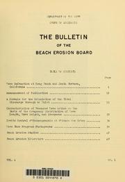 Cover of: The Bulletin of the Beach Erosion Board