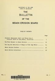 Cover of: The Bulletin of the Beach Erosion Board | United States. Beach Erosion Board