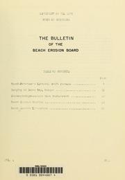 Cover of: The Bulletin of the Beach Erosion Board