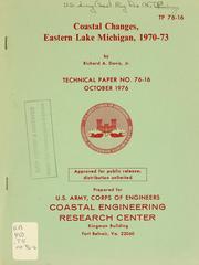 Cover of: Coastal changes, eastern Lake Michigan, 1970-1973 by Davis, Richard A.