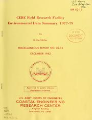 Cover of: CERC Field Research Facility environmental data summary, 1977-79