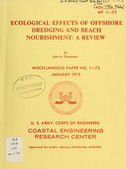 Cover of: Ecological effects of offshore dredging and beach nourishment: a review