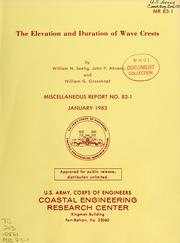 Cover of: The elevation and duration of wave crests