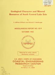 Cover of: Geological character and mineral resources of south central Lake Erie