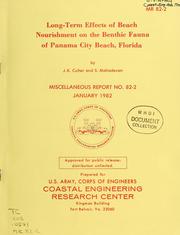 Cover of: Long-term effects of beach nourishment on the benthic fauna of Panama City Beach, Florida