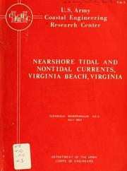 Cover of: Nearshore tidal and nontidal currents, Virginia Beach, Virginia