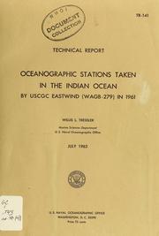 Cover of: Oceanographic stations taken in the Indian Ocean by USCGC Eastwind (WAGB-279) in 1961