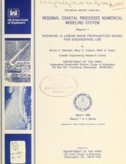Cover of: Regional coastal processes numerical modeling system: report 1, RCPWAVE--a linear wave propagation model for engineering use